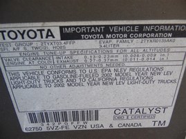 2002 Toyota 4Runner SR5 Silver 3.4L AT 2WD #Z22035